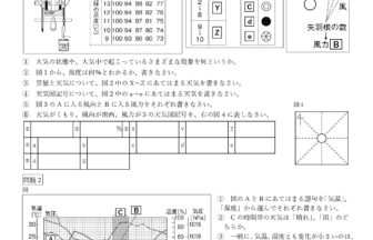 中2理科「気象のしくみと天気の変化」学習プリント無料ダウンロード・印刷